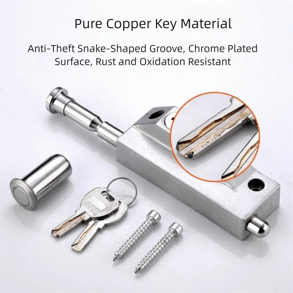 Aluminum Zinc Zinc Alloy Automatic Revolving Doors Framed Spring Revolving Door Bolt Lock  Bathroom