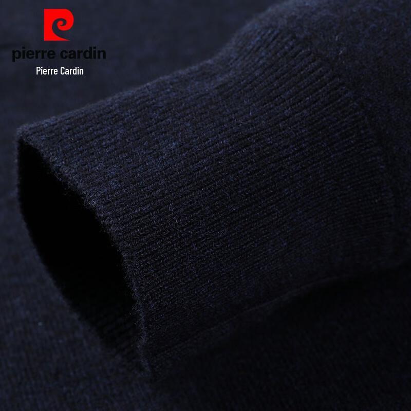 Sweter męski Pierre Cardin ze 100% wełny z kołnierzem wywijanym