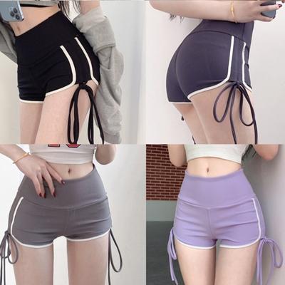 Spicy Girl Drawstring Sports Outwear Pants Hot Pants High Waist Slim Straight Leg Wide Leg Shorts
