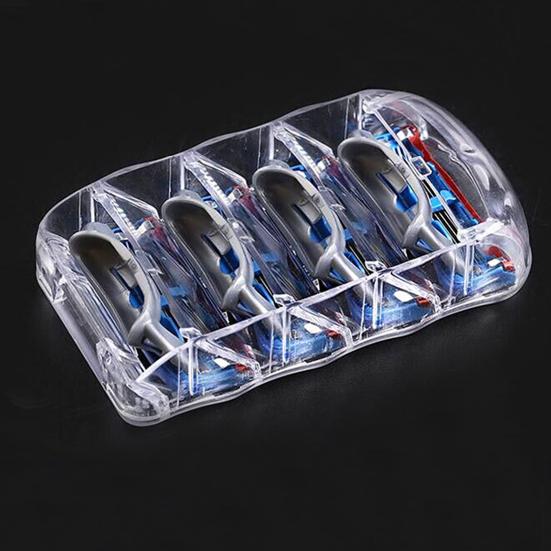 4Pcs Men Razor Blade Refills 5 Layers Stainless Steel Manual Shaver Trimmer Blades Cartridges Replacement Husband Father Gift