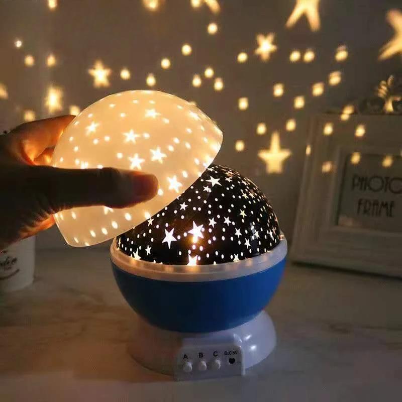 LED Nachtlicht Galaxy Projektor Sternenhimmel Rotierendes Planetarium Kinder Schlafzimmer Sternennachtlichter Mondlicht Kinder Geschenk Lampe