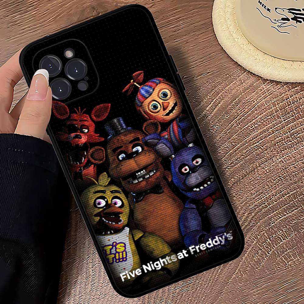 Spiel F-Five N-Nights At F-FreddyS Für IPhone 17 16 15 14 13 12 11 Pro Max Plus Stoßfeste Schwarze Weiche Handyhülle