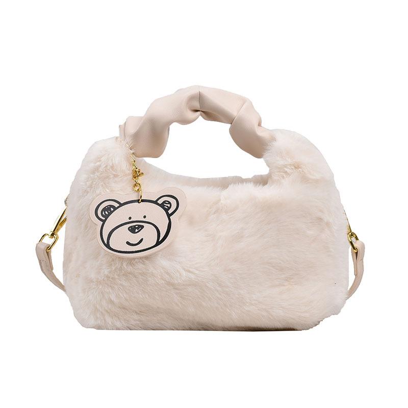 Plush bag high value plush 2025 autumn new handbag bag trend niche fashion messenger small bag