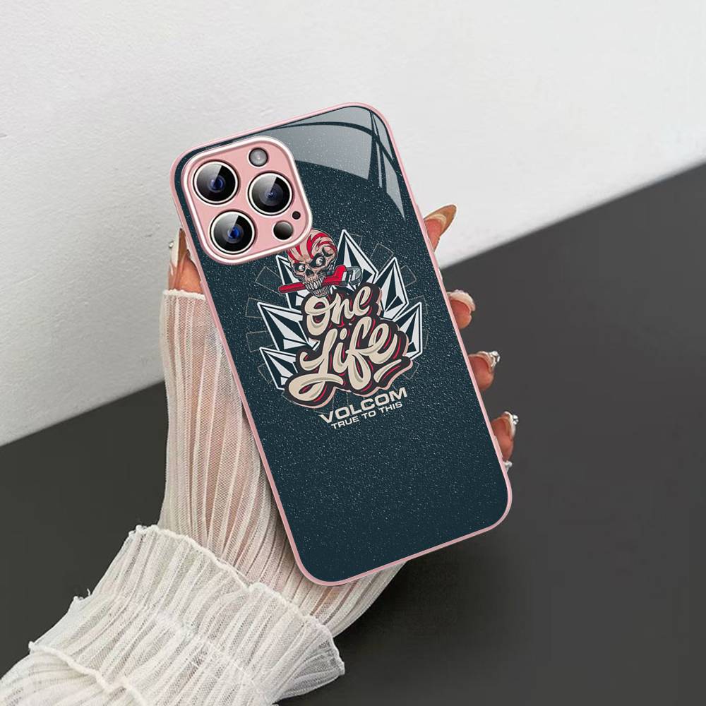 

Well-known Skateboard V-VOLCOMs Brand For IPhone 14 13 12 Mini 11 Pro XS Max X XR 14 Plus Tempered Glass Cover iphone 12 pro