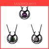 Gothic Black Moon Crescent Necklace With Pentagram Pendant For Halloween And Holiday Gift