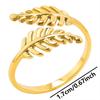 Bague 18k Gold Plated Open Adjustable Stainless Steel Rings For Women Men Accessories Cross Shell Plant Leaf Ring Finger Jewelry