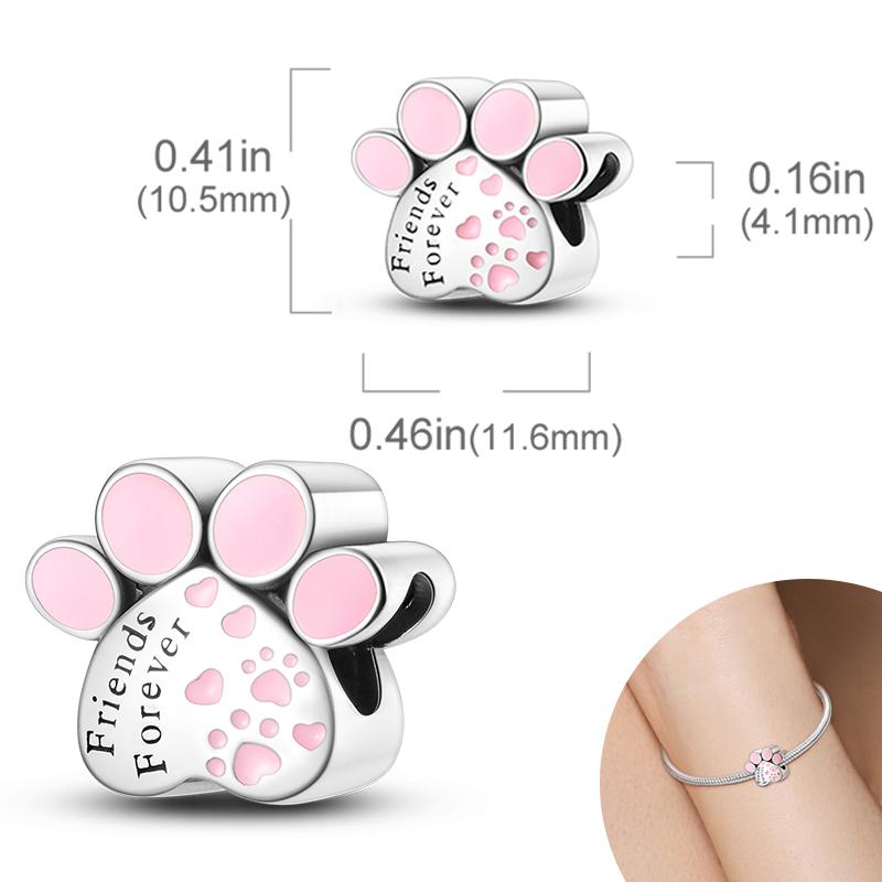 New Copper Plated Cute Dog Pets Charms Beads Fit Original Bracelet Charms Diy For Women Pendant Beads Jewelry Gift