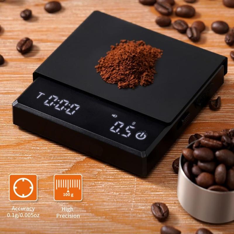 Rechargeable Digital Scale Kitchen Coffee Scale with Automatic Timing High Precisions 5 Modes Drip Espresso Scale