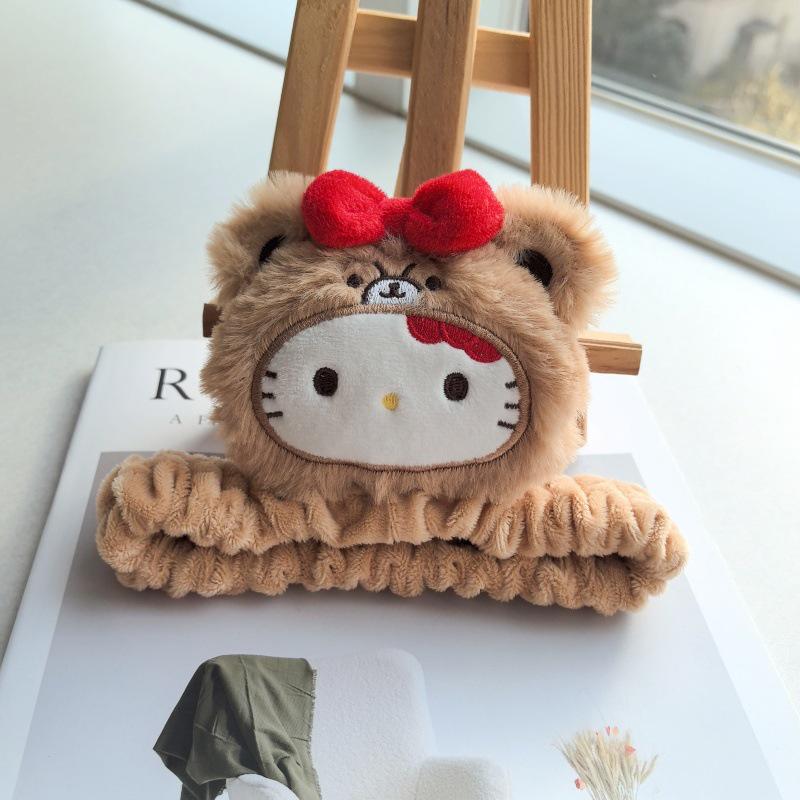 Creative Cartoon Cat Rearview Mirror Cover - Cute Plush Car Decoration for Girls