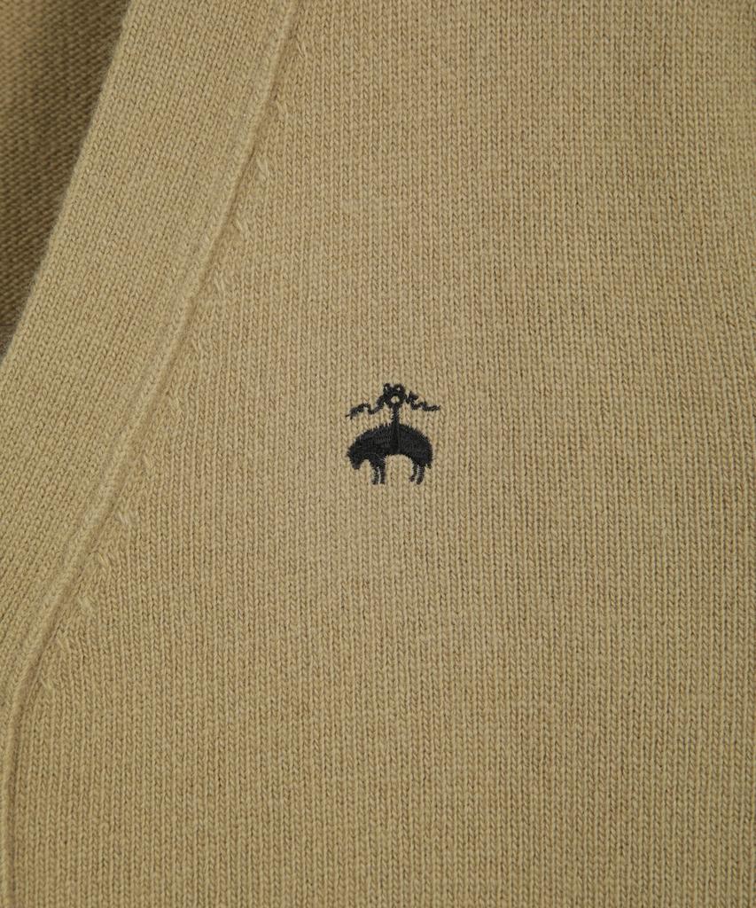 Brooks Brothers Wool Cardigan (Beige) (Bbwcmbf405)