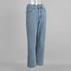 Retro High Waisted Straight Leg Jeans Made Of Pure Cotton For Women