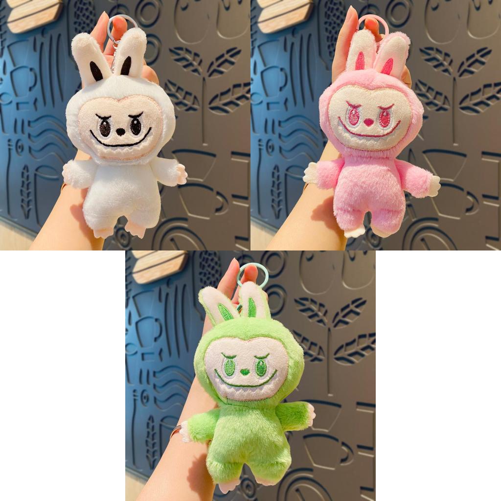 Adorable Plush Bubble Rabbit Keychain Cute Cartoon Key Ring For Students And Car Lovers