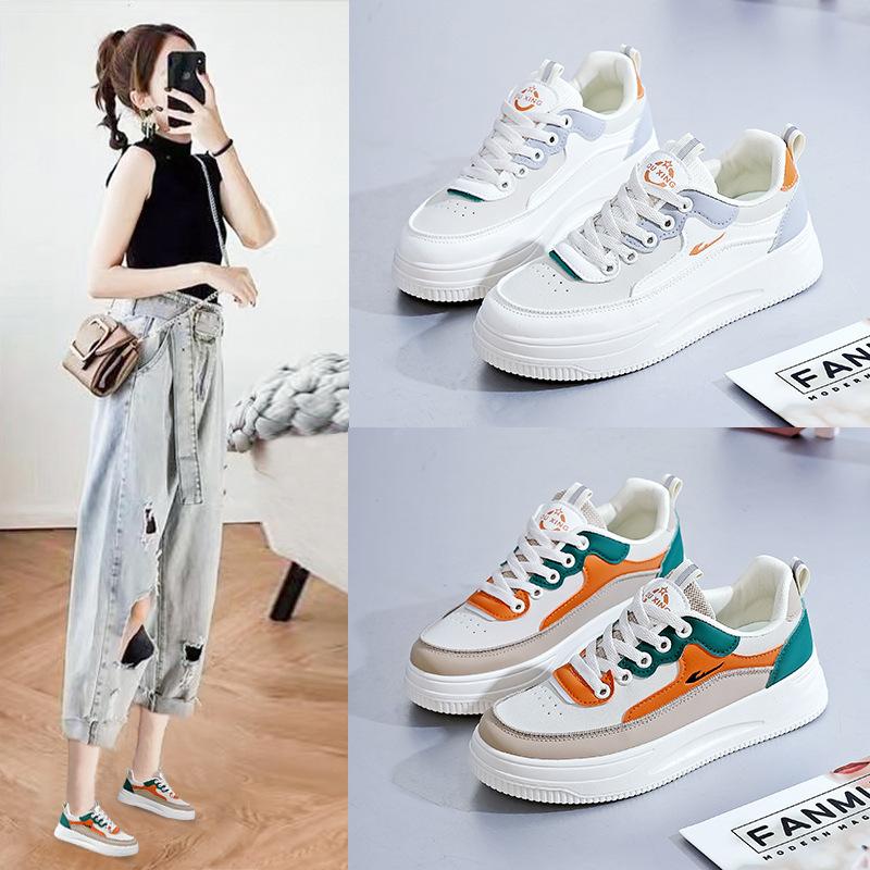 Large Size Fashion Women's Shoes Student White Shoes Trend Platform Casual Shoes Breathable Outdoor Casual Women's Board Shoes