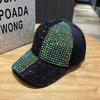 Handmade Diamond Studded Duckbill Cap Korean Style Trendy High-Quality Children'S Fashionable Face Enhancing Small Baseball Cap
