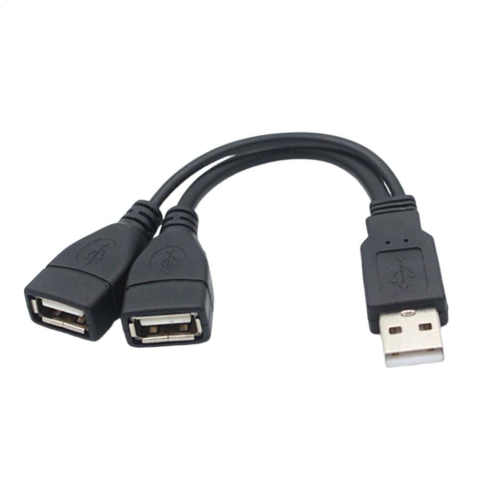 1 Male To 2 Female Extension Cord USB Splitter Y Cable Power Adapter Converter for PC Car Data Transmission Charging