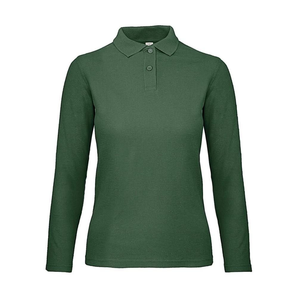B&C Womens/Ladies ID.001 Long-Sleeved Polo Shirt