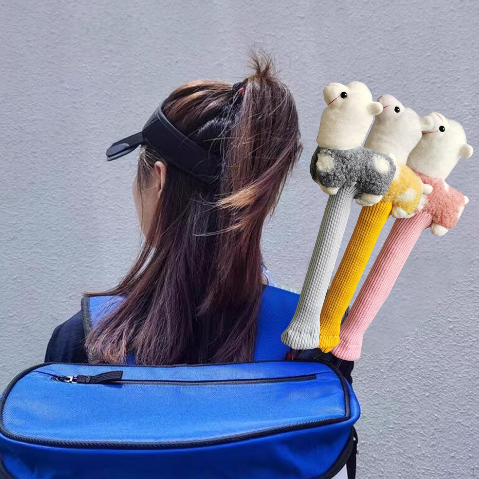 

Badminton Racket Handle Cover Overgrip Stuffed Doll Racquet Grip Protector Anti Slip