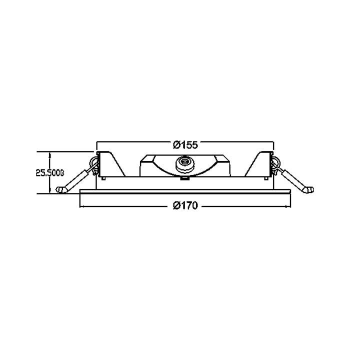 Dalle LED ronde extra plate 12W 4000K Ø170mm IP40