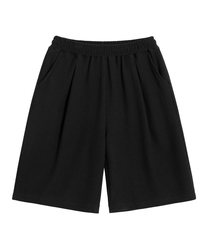 BRENSON ( Waffle ) Single-Pleat Waffle Shorts ( 4 Colors )