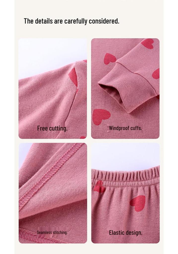 Kids' Pure Cotton Thermal Underwear Set - Autumn/Winter Pajamas and Knit Base Layer for Boys and Girls