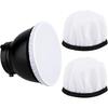 2Pcs Light Diffuser Sock, 7"/18cm Diffuser Lamp Cover White Soft Lampshade Reflector Lamp Sock for Studio Strobe Reflectors Ring Light Flash Light