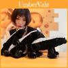 Juguete de Peluche Tejón Miel Negro de Pelo Largo Muñeco de Animal Lindo Perfecto Para Regalo de Niños Diseño Único