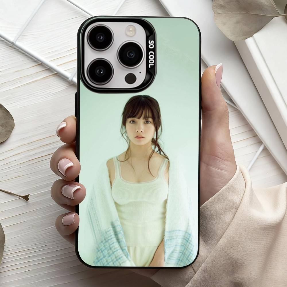 CUTE Actress Kanna Hashimoto Phone Case For iPhone17,16,15,14,13,12,11 Plus,Pro Max Black Candy silver phone case