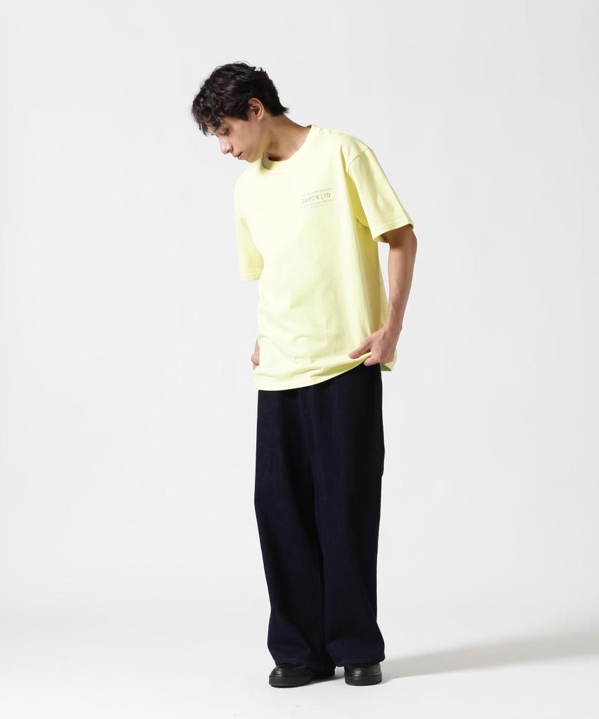 Avirex SIGN T-SHIRT (WEB&DEPOT Exclusive) Men's XL Short Sleeve T-Shirt, Lemon, Size 438 (Product Code: 783-5134082)