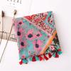 Fashion Luxury Women Viscose Scarf Ventilate Designer Shawl Cotton Linen Tassel Pashmina Muslim Hijab Wrap Headband Floral