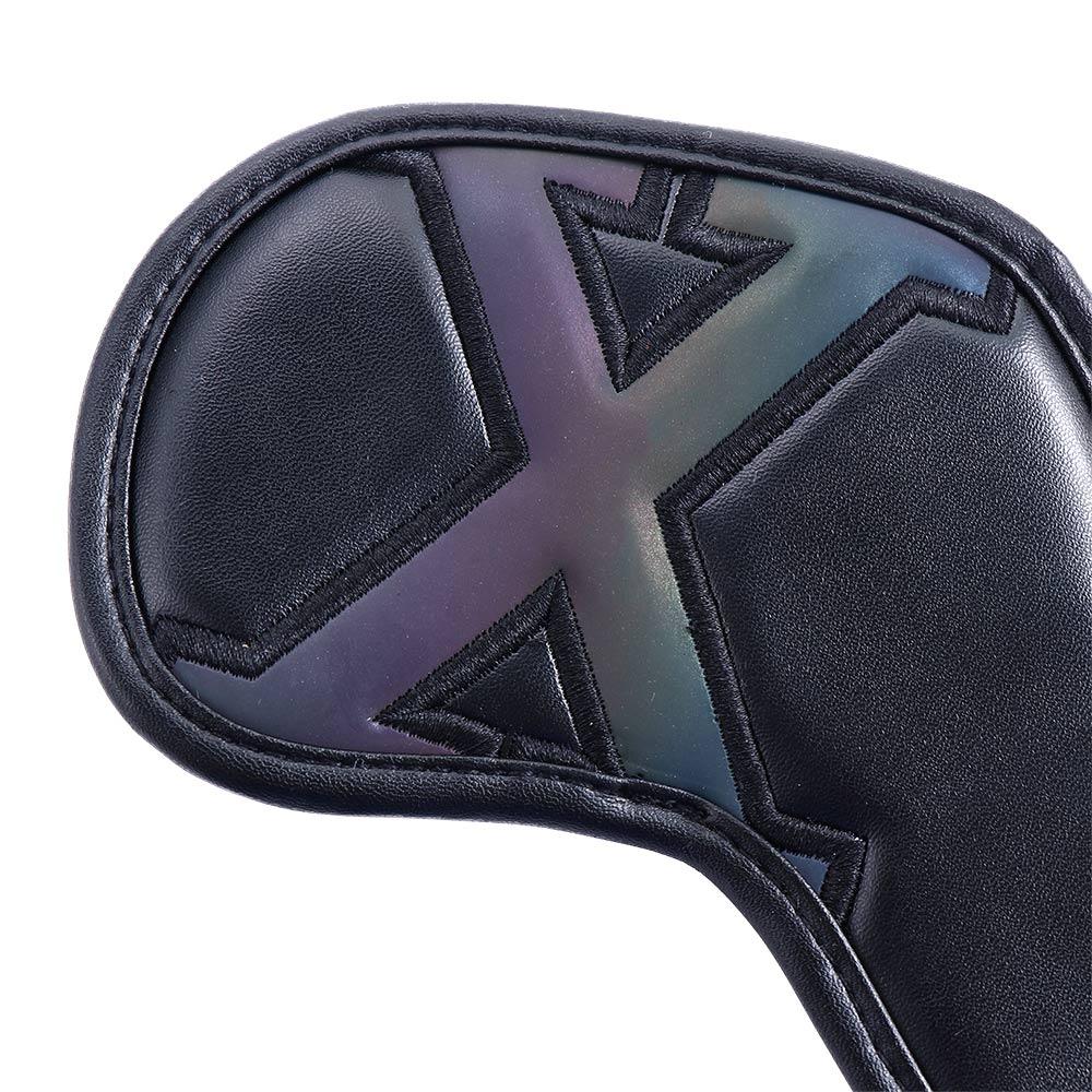 6 Clors Men and Women 4-9 ASPX PU Leather High-end Protective Cover Golf Wedge Cover Golf Iron Covers Golf Club Head Covers