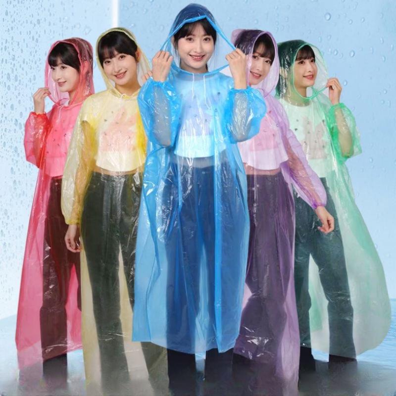 Handun Children's Disposable Rain Poncho (100-Pack)