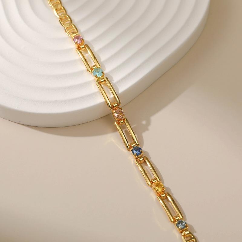Womens Gold Plated Hollow Zircon Trendy Bracelet Jewelry