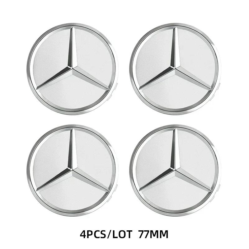 

Car Sticker For Mercedes Benz 4Pcs 75MM Car Wheel Center Hub Caps AMG Wreath for Mercedes Benz GLE GLK SLK CLA CLK W203 W204 W20