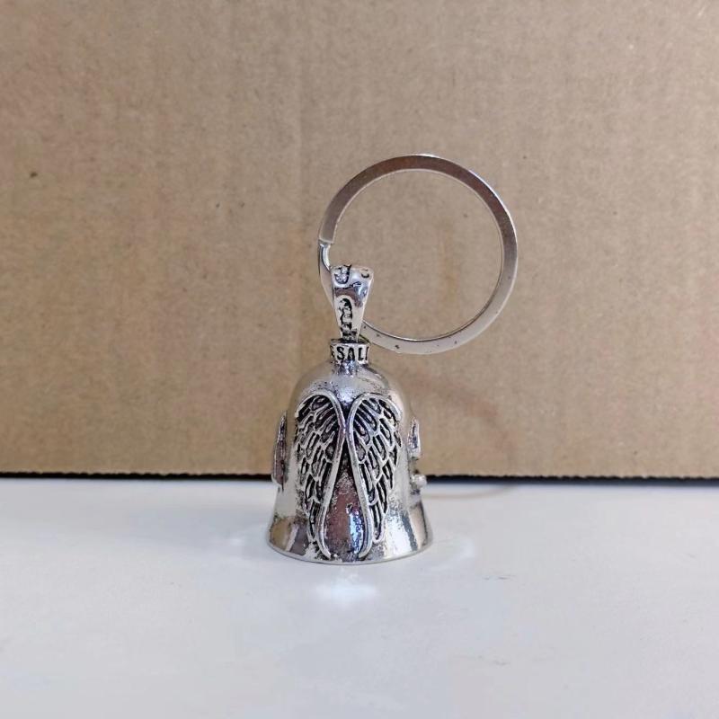 1 Piece Biker Riding Bell Pendant Riding Bell Angel Guardian Keychainportable Motorcycle Accessories For Biker Riders Gift