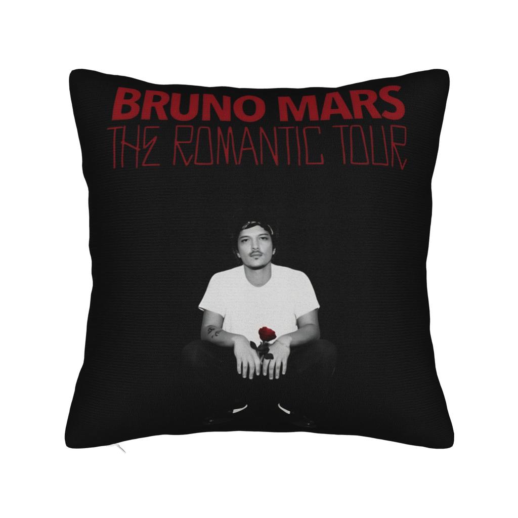 Dekorace na postel Bruno Mars The Romantic Tour 2026 Povlak na polštář Merch Potah na polštář se zipem Více velikostí