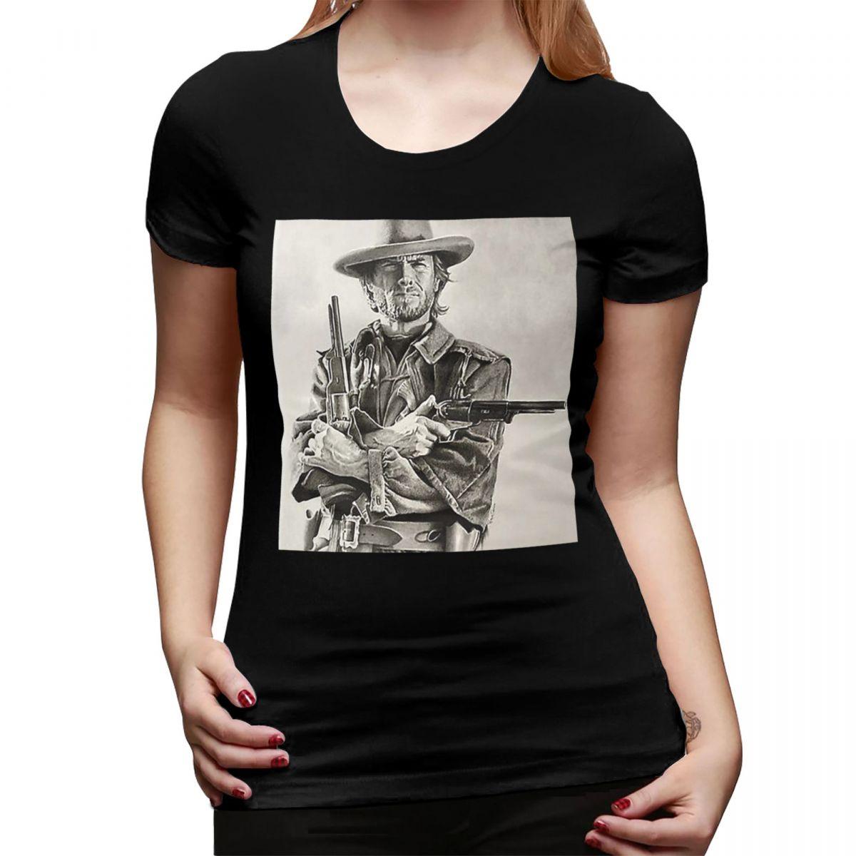 

Clint Eastwood Sketch TShirt for Women ONeck Streetwear T Shirts Womens Tees Short Summer Clothes Tops 4XL