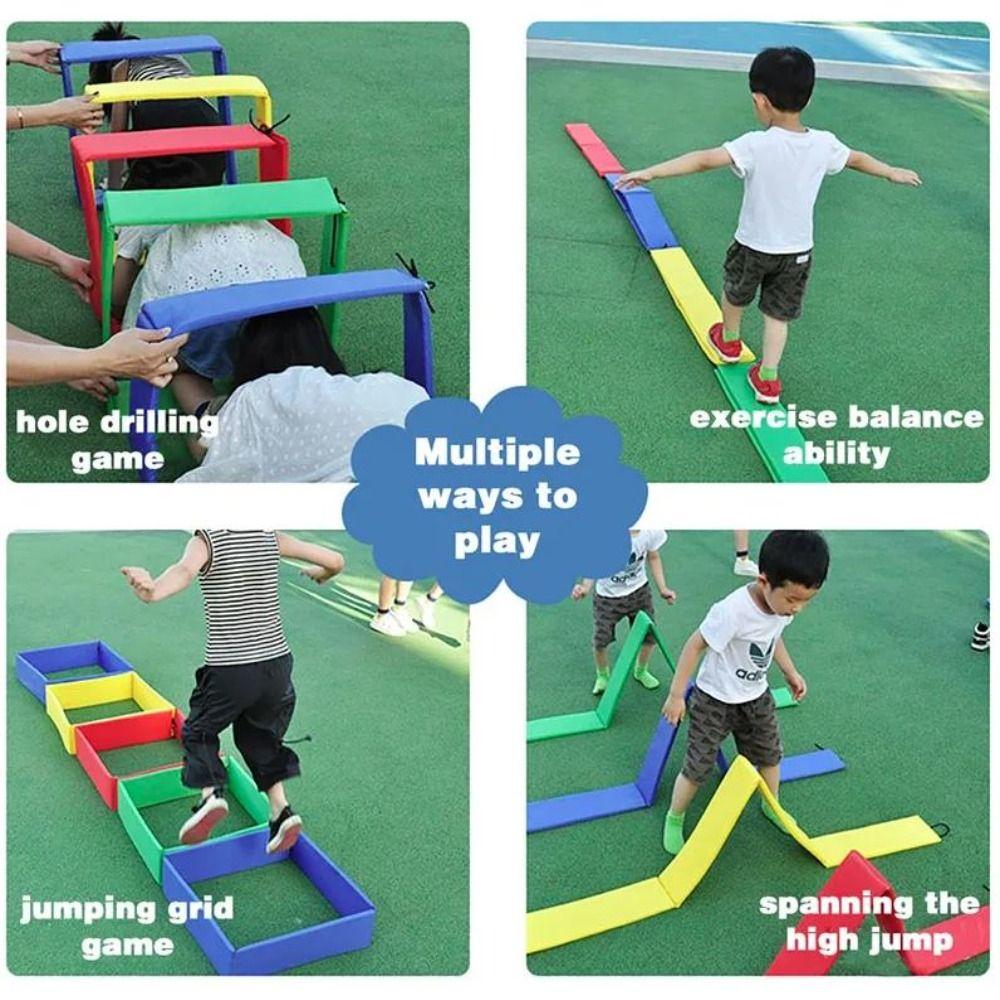 Drill Hole Jumping Lattice Hole Folding Physical Training Props Hopscotch Hole  Children Outdoor