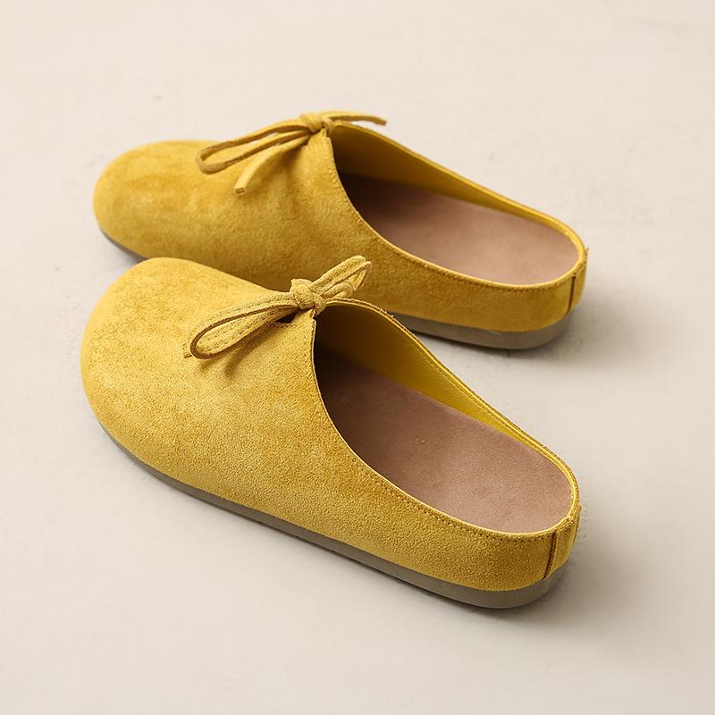 Fashion CRLAYDK Women Footbed Comfortable Slip On Mules House Slipers With Arch Support Ladies Suede Backless Walking Casual Shoes