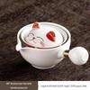 Rotating Ceramic Kung Fu Tea Set with Side Handle Filter Pot