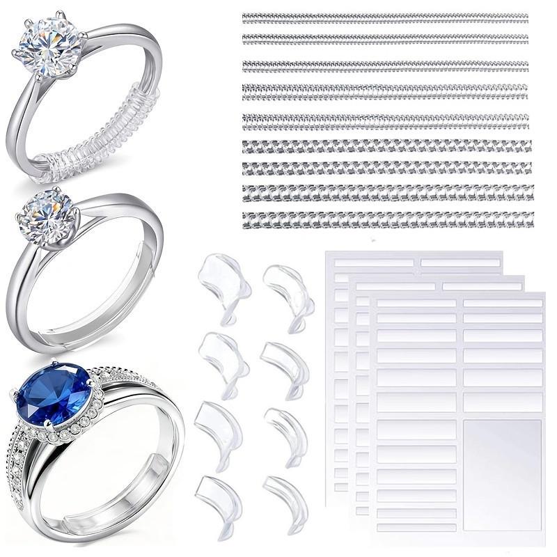 Transparent Invisible Ring Sizer: Spring Wire Acrylic Spacer for Oversized Rings