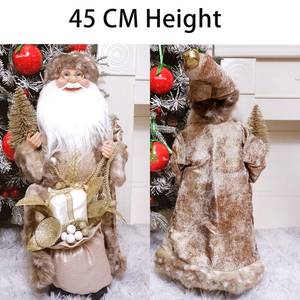 ABXMAS New Year 2024 Christmas Decorations For Home 45cm Santa Claus Doll Children Gifts Christmas Xmas Tree  Ornaments Navidad