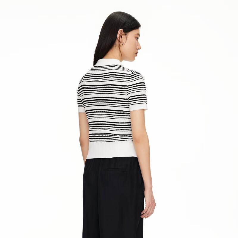 VEROMODA Women's Striped Slim-Fit Knit Top