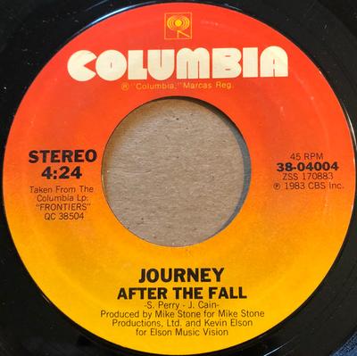 7inch Record JOURNEY - After The Fall 3804004 Columbia 1983 US Rock Used