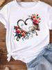 (Asian Size) Women Tee Top Clothing Casual letter cute 90s lovely  Short Sleeve T Shirt Fashion Printed Lady Female Graphic T-shirts