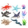 Lifelike Ocean Pvc Animal Models Set With Dolphin Turtle Crab And Octopus For Fun Playtime
