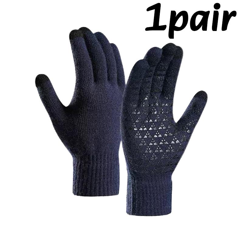 

1/2Pair Warm Winter Touch Screen Gloves Women Men Knit Anti-Slip Mittens Outdoor Cycling Driving Glove Hike Camping Work Mitten