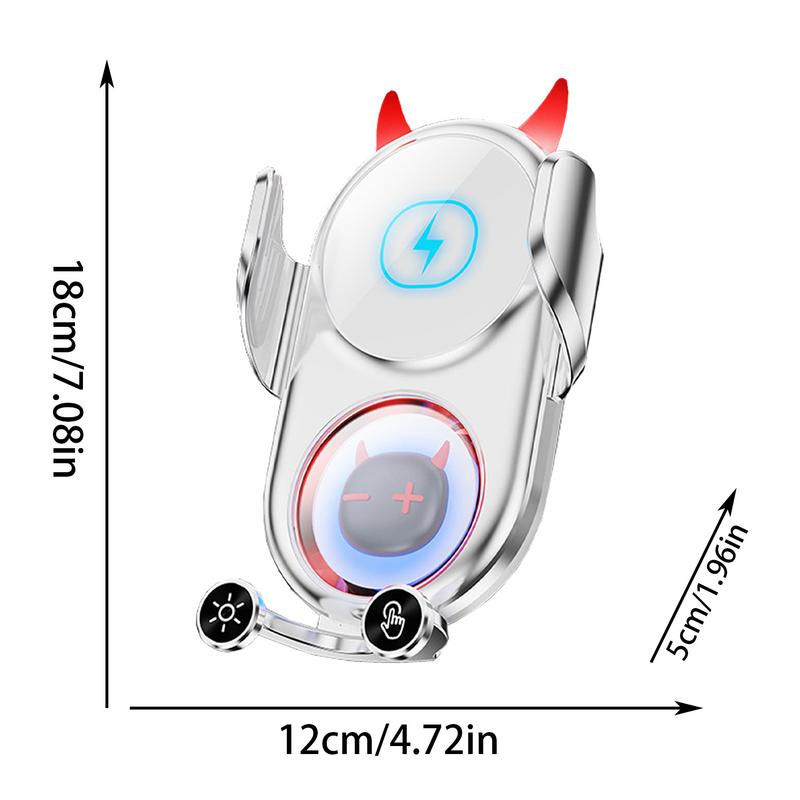 Car Charging Phone Holder 360-Degree Rotatable Fast Charging Phone Holder Anti-Shaking Funny Phone Stand Decorative Phone Holder