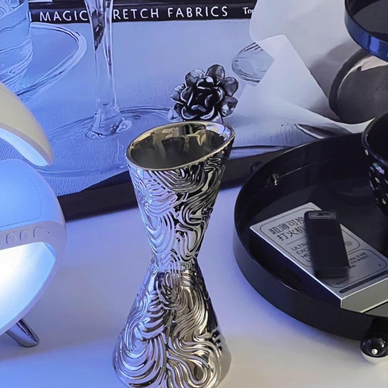 Vază Modernă de Flori Vază Decorativă Minimalistă Piesa Centrală pentru Masă Vază Ceramică pentru Masă de Dining Birou Petrecere Raft Decor Acasă