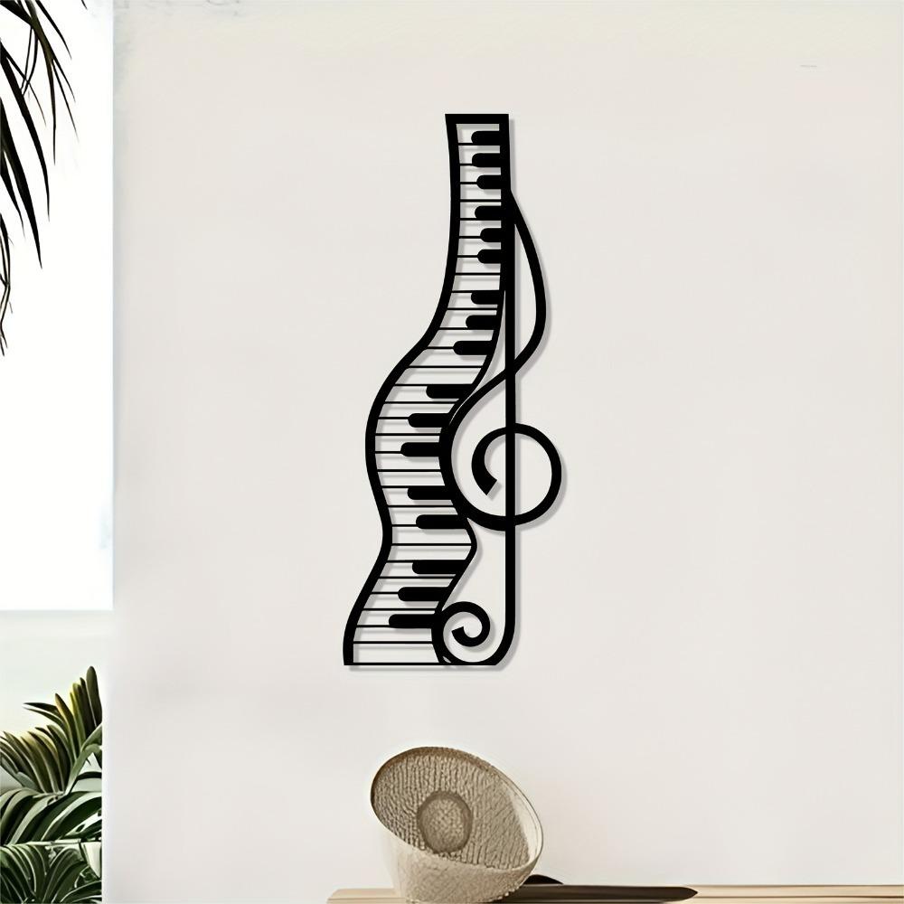 1pc Metal Piano Player Wall Art Music Decor Custom Name Sign Modern Sculpture for Home Living Room Studio Gift