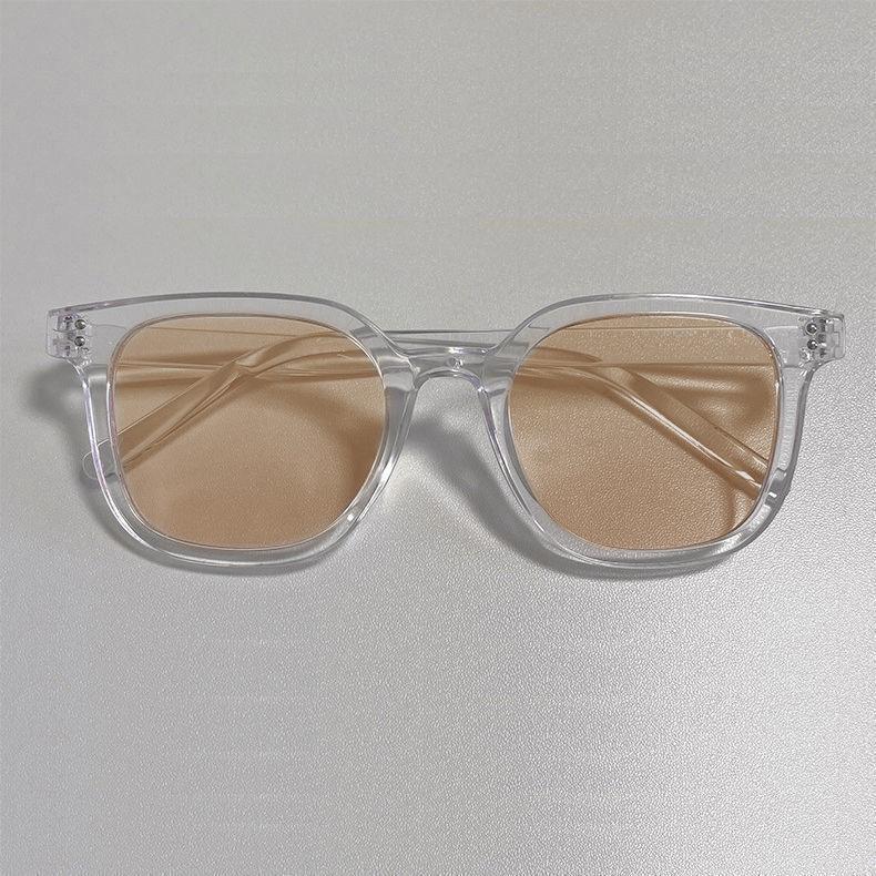 G-Family Gradient Blush Multi-Color Sunglasses with Vertical Rice Nail Design